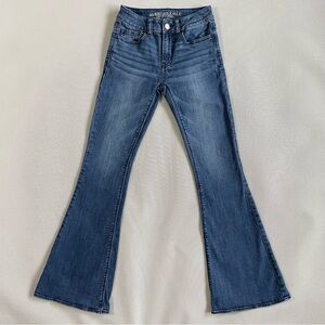 American Eagle Hi-Rise Artist Super Stretch Bootcut Denim Jeans EUC Size 0